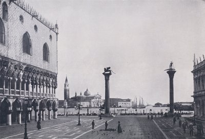 İtalya: Venedik, Piazzetta (s/b fotoğraf) by Italian Photographer