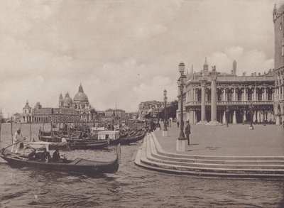 İskele, Dalla Riva Degli Schiavoni (s / b fotoğraf) by Italian Photographer