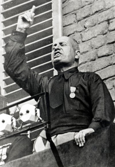 Mussolini siyah gömlekli by Italian Photographer