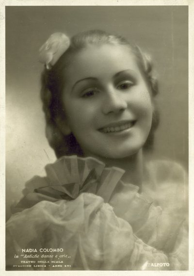 Nadia Colombo, İtalyan balerin (s/b fotoğraf) by Italian Photographer