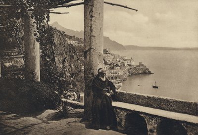 Napoli: Amalfi, Cappuccini Tarafından Çekilen Panorama (s/b fotoğraf) by Italian Photographer