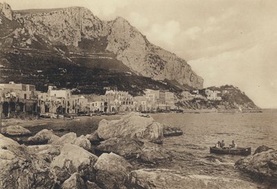 Napoli: Capri, Marina Grande (s/b fotoğraf) by Italian Photographer