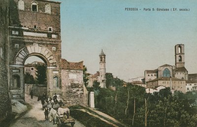 Perugia, Porta S Girolamo, 15. yüzyıl by Italian Photographer