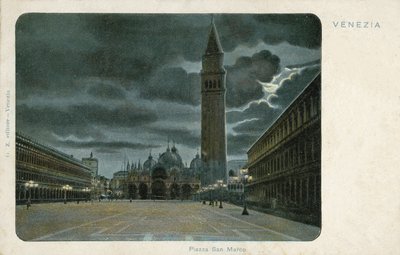 Piazza San Marco, Venedik (renkli fotoğraf) by Italian Photographer