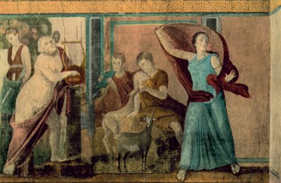 Pompeii: Gizemler Villası, İnisiyasyon, Dehşete Düşmüş Kadın (renkli fotoğraf) by Italian Photographer