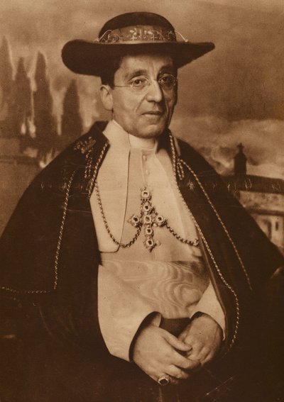 Papa Benedict XV (siyah-beyaz fotoğraf) by Italian Photographer