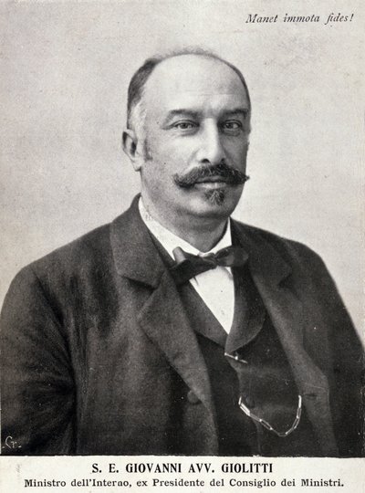 Giovanni Giolitti (1842-1928), İtalyan politikacı portresi. by Italian Photographer