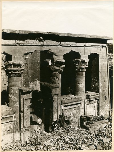 Mandulis Tapınağı Pronaos, Kalabsha, Mısır, fotoğraf Antonio Beato by Italian Photographer