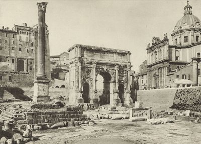 Roma Forumu, Septimius Severus Kemeri ve Phocas Sütunu by Italian Photographer