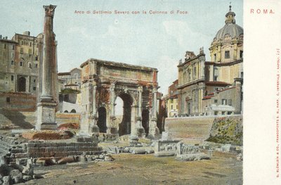 Roma, İtalya, Septimius Severus Kemeri, Foça Sütunu by Italian Photographer