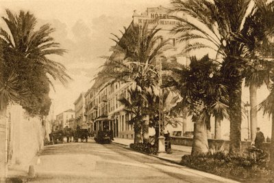 San Remo, Corso Imperatrice (s / b fotoğraf) by Italian Photographer