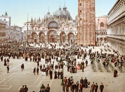 San Marco Meydanı, Venedik, 1890-1900 by Italian Photographer