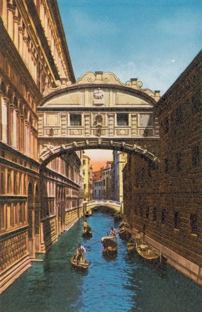 Venedik/Venedik: Ahlar Köprüsü (renkli fotoğraf) by Italian Photographer