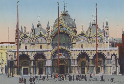 Venedik, San Marco Kilisesi Cephesi (renkli fotoğraf) by Italian Photographer