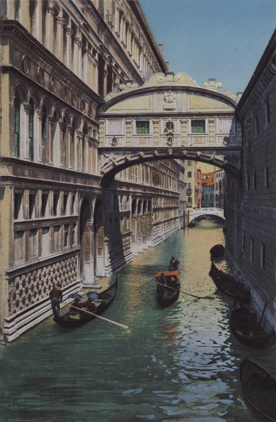 Venedik, Ahlar Köprüsü (renkli fotoğraf) by Italian Photographer