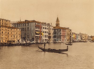 Venezia / Venedik: Canal Grande, Alberghi (renkli fotoğraf) by Italian Photographer
