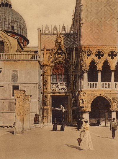 Venedik / Venice: Porta della Carta (renkli fotoğraf) by Italian Photographer