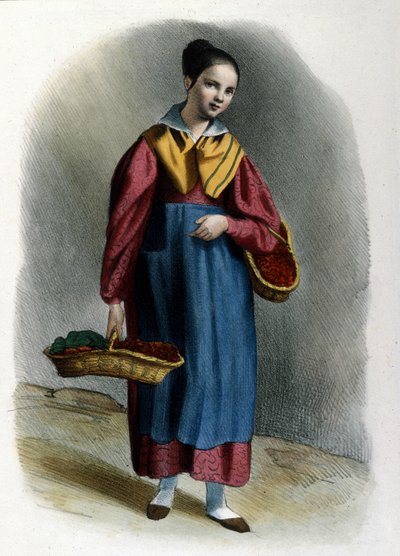 Genç bir gezgin çilek pazarlamacısı. Locarno