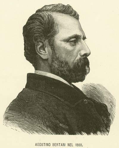 Agostino Bertani 1860 yılında (gravür) by Italian School