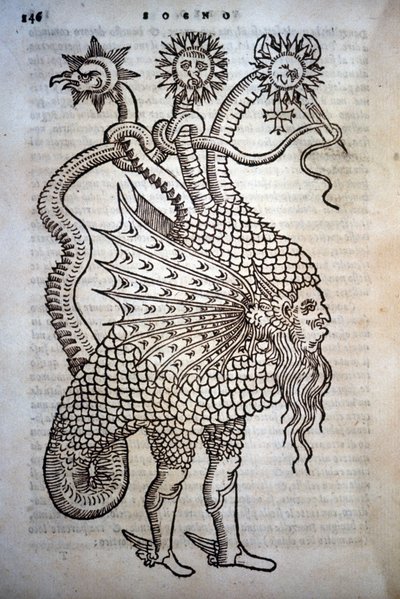 Simya: Monster Hybrid, içinde - “” De Transmutatione Metallica Sogni Tre ””, Giovanni Battista Nazari tarafından, Brescia'da 1599'da düzenlendi. by Italian School