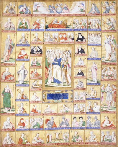 Merkezde Aziz Petrus ile Tüm Azizler, c.1560 by Italian School