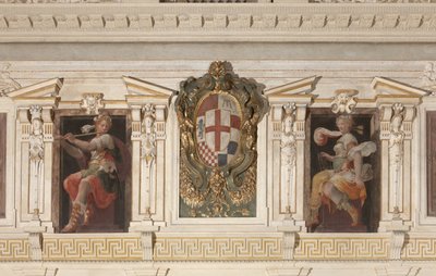 Marino ailesinin alegorik figürleri ve arması by Italian School