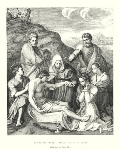 Andre del Sarte, Haçtan Biriktirme, Pitti Sarayı Koleksiyonu (gravür) by Italian School