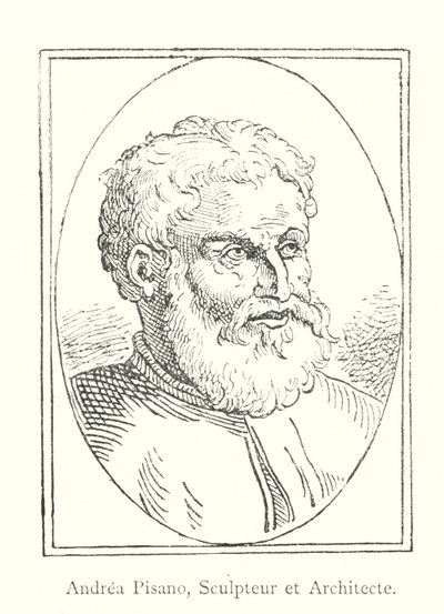 Andrea Pisano, Heykeltıraş ve Mimar (gravür) by Italian School