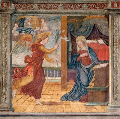 15. yüzyılın sonuna ait anonim fresk Camerino, Monastero di Santa Chiara by Italian School