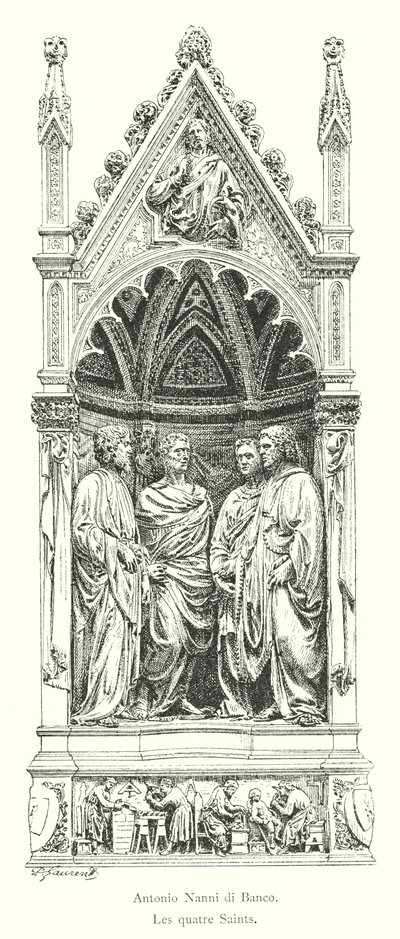 Antonio Nanni di Banco, Dört Aziz (gravür) by Italian School