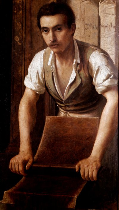 Çikolatanın zanaatkar üretimi Bir tabelanın isimsiz boyaması. 1875-1900 Milano, Milano Müzesi by Italian School