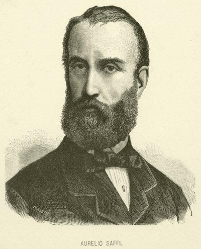 Aurelio Saffi (gravür) by Italian School