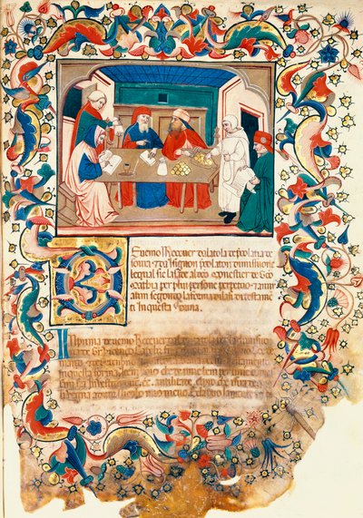 Bankacılık, Veneto-Bolognese Okulu (minyatür) (ayrıca bkz. 60916-7 & 60919) by Italian School