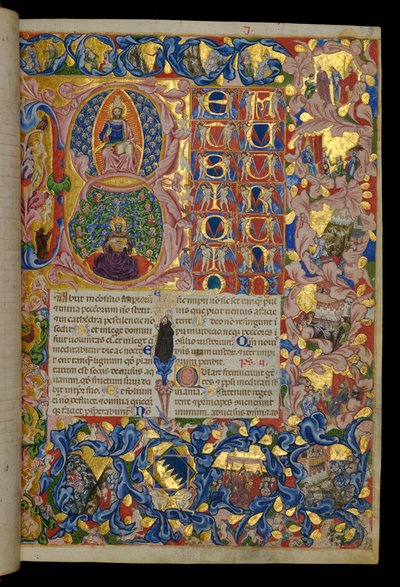 Beatus vir, Görkemli Mesih, Kral Davut by Italian School