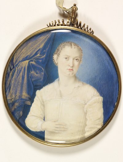 Bianca Capello, Toskana Büyük Düşesi (parşömen üzerine suluboya) by Italian School