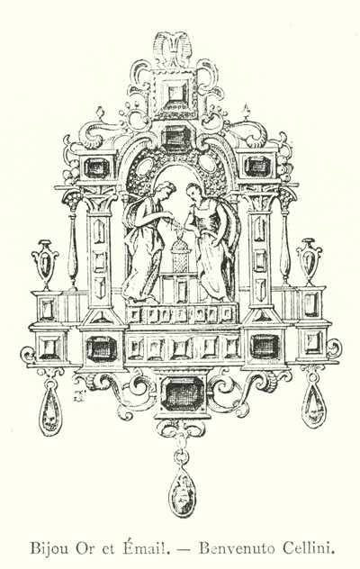Bijou Or et Email, Benvenuto Cellini (gravür) by Italian School