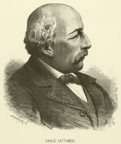 Carlo Cattaneo (gravür) by Italian School