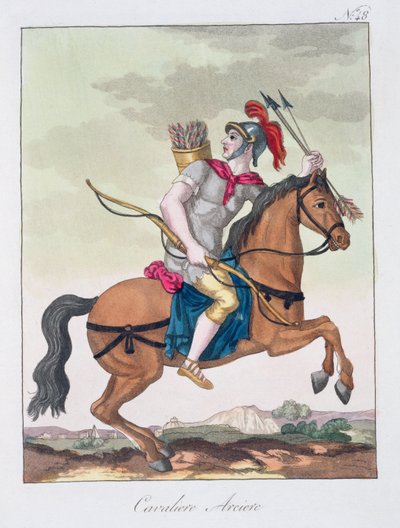 LAntica Roma'dan Süvari Okçusu, 1825 by Italian School
