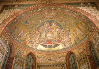 İsa Enthroned (mozaik) by Italian School