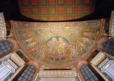 İsa Enthroned (mozaik) by Italian School