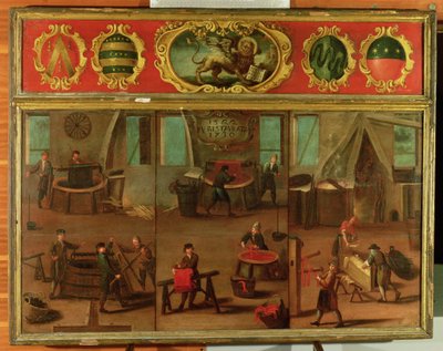 Ticaret ve Becerilerini Sergileyen Kumaş Boyacılar by Italian School
