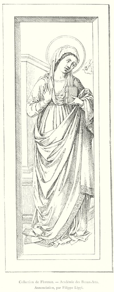 Floransa Koleksiyonu, Güzel Sanatlar Akademisi, Müjde, Filippo Lippi (gravür) by Italian School
