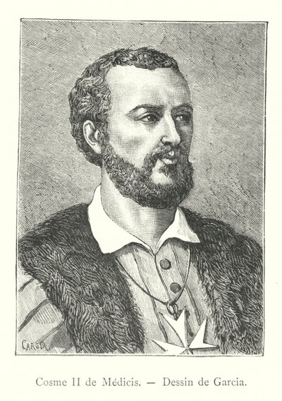 Cosimo II de Medicis, Dessin de Garcia (gravür) by Italian School