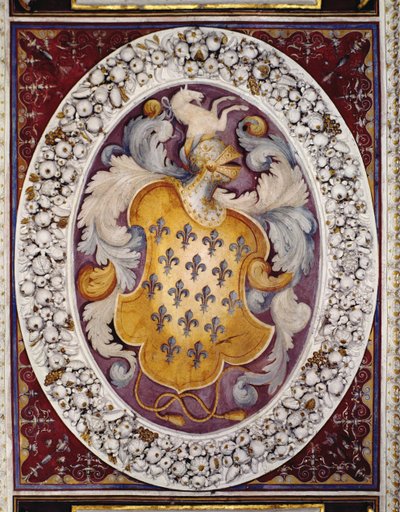 Farnese ailesinin arması (fresk) by Italian School