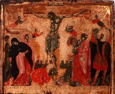 Çarmıha germe, bir panelin üst yarısı (ayrıca bkz. 78637) (panel) by Italian School