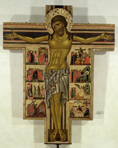 Tutku Hikayeleri ile Çarmıha Gerilme, Lucca Okulu (panelde mizaç) by Italian School