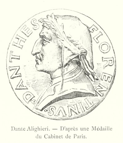 Dante Alighieri, Paris Kabinesi Madalyasının Ardından (gravür) by Italian School