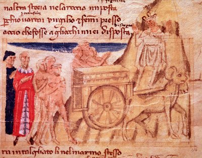 Dante ve Virgil ve araba ve Ark
