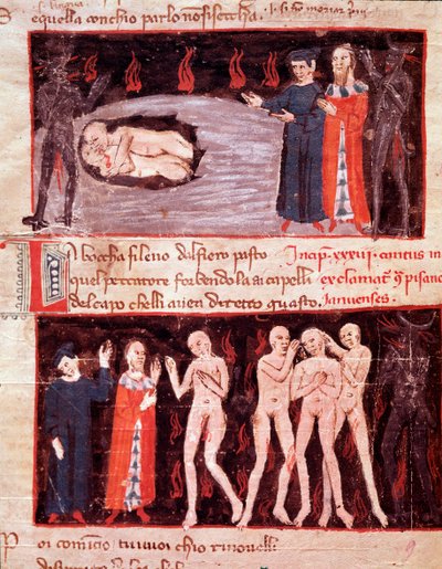 Dante ve Virgil, hain Ugolino ile tanışıyor (İlahi Komedya