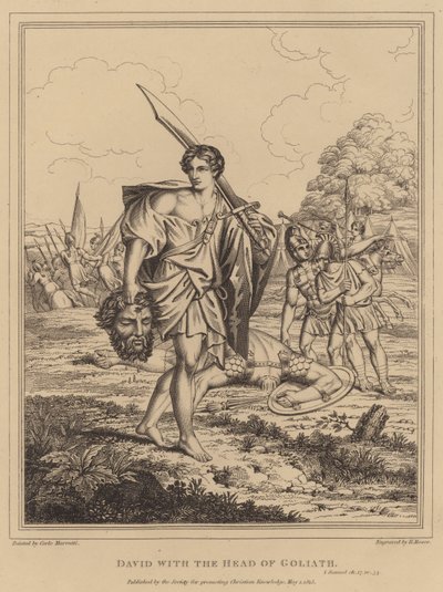 Goliath Başkanı ile David by Italian School